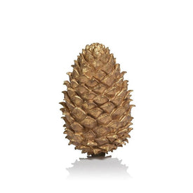 Golden Decorative Pine Cone Figurine