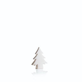 Teton 4.5" Tall White Ceramic Trees Set of 6