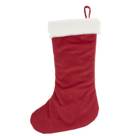 Home For The Holiday Red 10" x 17" Christmas Stocking
