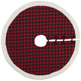 Home For The Holiday Red Buffalo Plaid 48" Round Tree Skirt