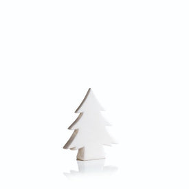 Teton 6.25" Tall White Ceramic Trees Set of 3