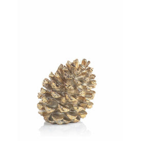 Gold Decorative Slanting Pine Cone Figurine