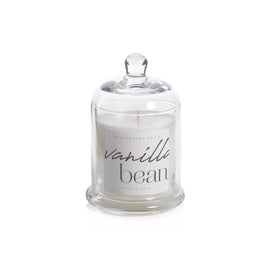 Vanilla Bean Scented Candle Jar with Glass Dome