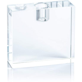 Romy Crystal Glass Taper Candle Holder