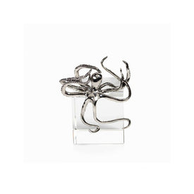 Decorative Silver Octopus Figurine