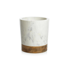Tiziano Wood and Marble Ice Bucket/Wine Cooler