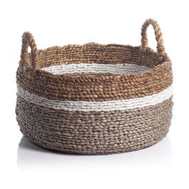 Fulki Seagrass and Water Hyacinth Baskets Set of 2