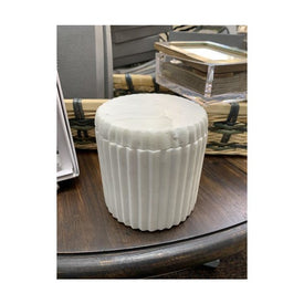 Mannara 4" Tall Marble Lidded Container