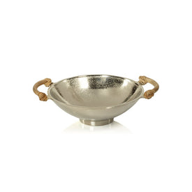 Shur Aluminum Bowl with Rattan Handles