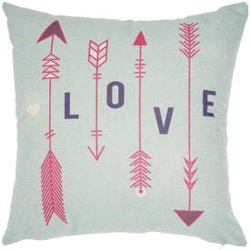 Home For The Holiday Love Arrows 18" x 18" Throw Pillow