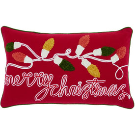 Home For The Holiday Festive Lights 12" x 20" Throw Pillow