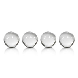 2.75" Diameter Jacy Crystal Glass Balls Set of 4