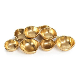 Ohanna Cluster of 8 Serving Bowls - Gold
