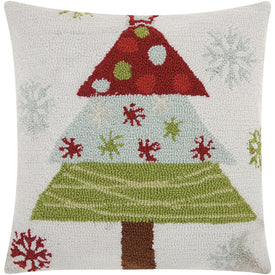 Home For The Holiday Christmas Tree 18" x 18" Throw Pillow