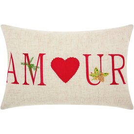 Home For The Holiday Amour 12" x 18" Throw Pillow
