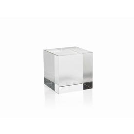 Jacy 4.5" Crystal Glass Straight Cube