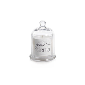 Gardenia Scented Candle Jar with Glass Dome