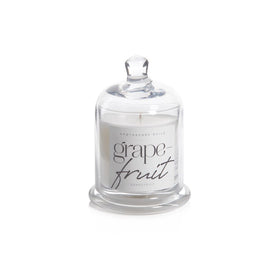 Grapefruit Scented Candle Jar with Glass Dome