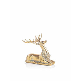 Sitting Deer with Ornamental Wreath