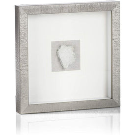 Muzo 12" x 12" Silver Framed Crystal Wall Decor