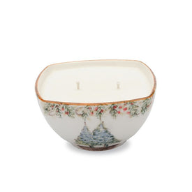 Natale Small Square Bowl with Candle