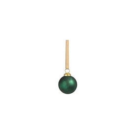 Rustic Metallic Glass Ball Ornaments - Green