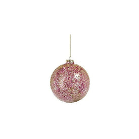 Pretty in Pink Glass Ball Ornaments Set of 6