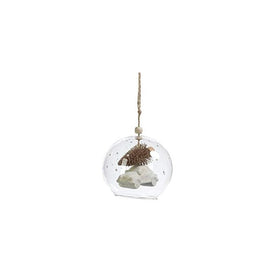 Tree on Car Glass Ball Ornaments Set of 6