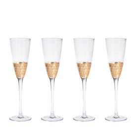 Vitorrio Gold Champagne Flutes Set of 4