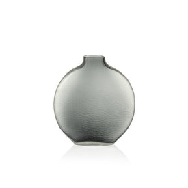 Manawa Smoke Gray Moon Shape Glass Vase