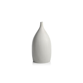 Nicolo 13.25" Tall White Porcelain Vase