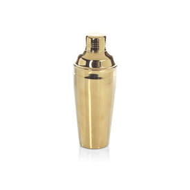 9.5" Tall Gold Stainless Steel Cocktail Shaker