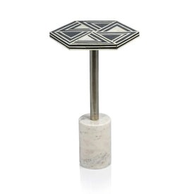Sakan Hexagon Cocktail Table with Marble Base