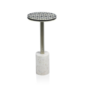 Sakan Round Cocktail Table with Marble Base