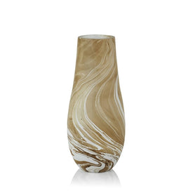 Bellshill Mango Wood Marbleized Vase