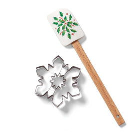 Holiday Spatula with Snowflake Cookie Cutter