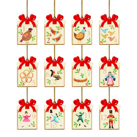 12 Days Of Christmas Gift Box Ornament Set