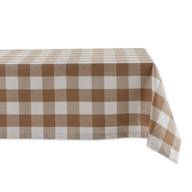 Buffalo Check 60" x 84" Tablecloth - Stone