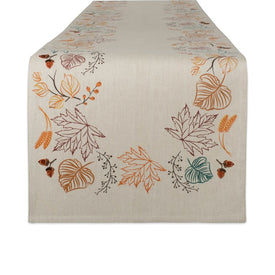 Autumn Leaves Embellished 14" x 108" Table Runner