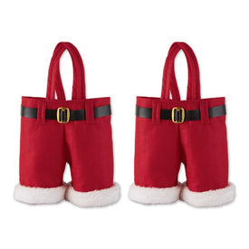 Santa Pants Bottle Totes Set of 2