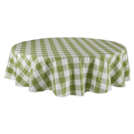 Buffalo Check 70" Round Tablecloth - Antique Green