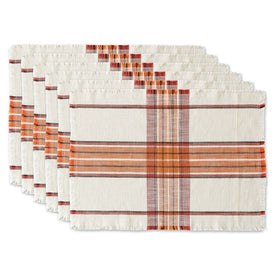 Plaid Placemats Set of 6 - Pumpkin Spice