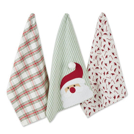 Assorted Santa Dish Towels Set of 3