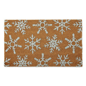 Silver Snowflakes Glittered 18" x 30" Doormat