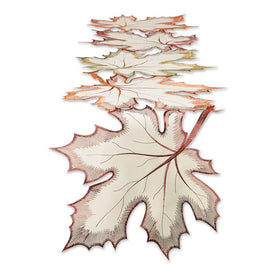 Maple Leaves Embroidered 14" x 108" Table Runner