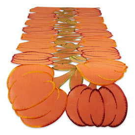 Embroidered Pumpkins 14" x 108" Table Runner