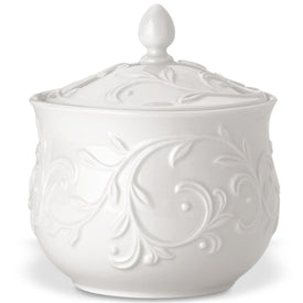 Opal Innocence Carved Sugar Bowl with Lid
