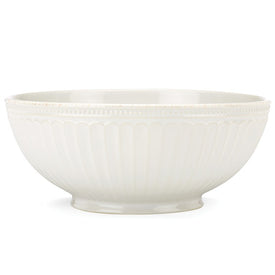 French Perle Groove White Medium Serving Bowl