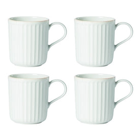 French Perle Scallop Mugs Set of 4