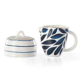 Blue Bay Two-Piece Creamer and Sugar Bowl Set